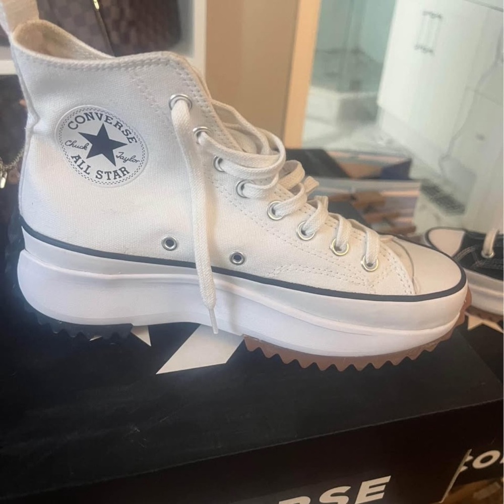 Converse Women's White Platform High-Tops